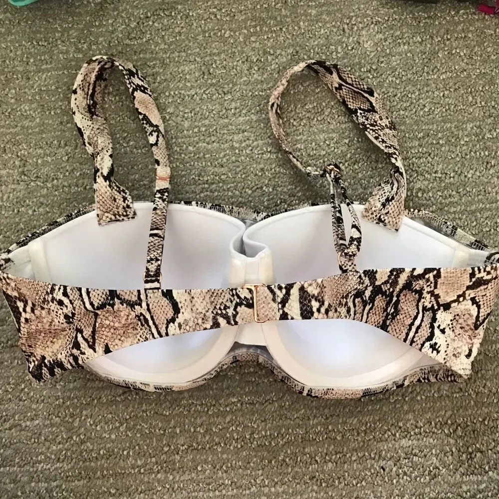 3/$15 Animal print bathing suit top / push up bra - Picture 4 of 6